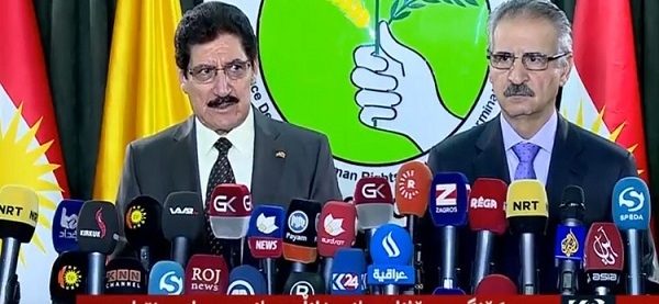سکرتێری مەکتەبی سیاسی پارتی و لێپرسراوی کارگێڕی مەکتەبی سیاسی یەکێتی ناوەرۆکی کۆبوونەوەکەیان خستەڕوو